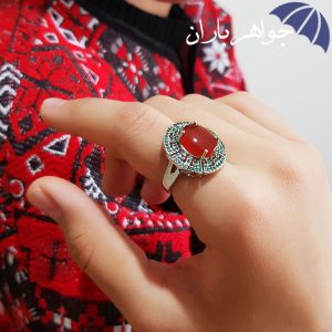 انگشتر عقیق یمنی اصل زنانه