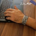 دستبند نقره مردانه طرح علی و شمشیر ذوالفقار