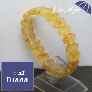 دستبند سیترین زرد اصل سنگ درمانی عالی