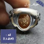 انگشتر نقره عقیق یمنی حکاکی عین علی و ستاره سلیمان