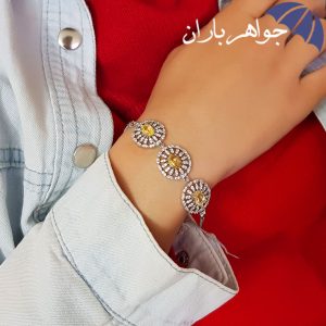 دستبند سیترین اصل زنانه