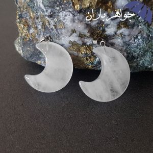 گردنبند کریستال کوارتز اصل طرح ماه