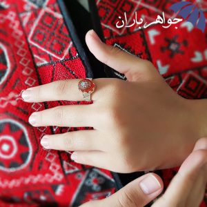 انگشتر عقیق یمنی اصل زنانه حکاکی دعای عین علی